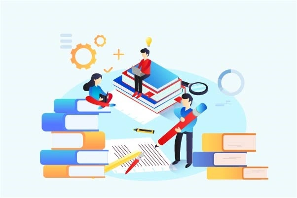 reading book & writing